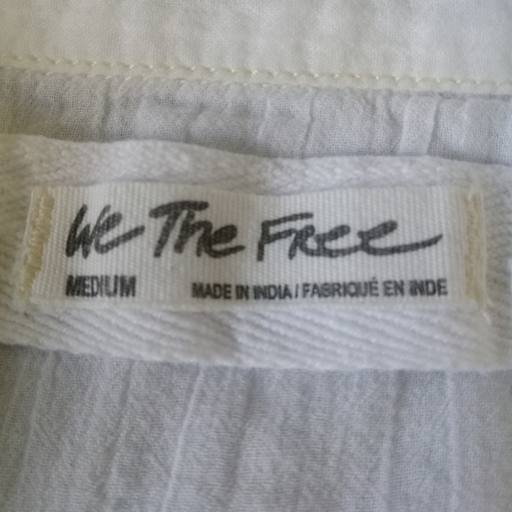 We The Free Oversized White Gauzy Button Down Top - Picture 3 of 8